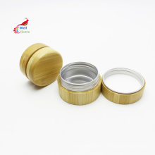 bamboo candle can aluminum jar container for beard balm body butter BJ-197B